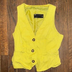 ASOS Lime Green Button-Up Vest
